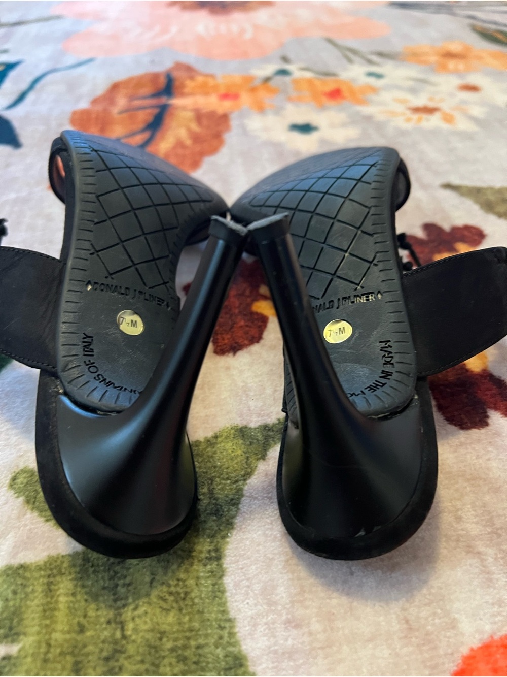 NEW in box Donald J. Pliner Couture Black Leather Sandals - Made in Italy - Picture 6 of 7